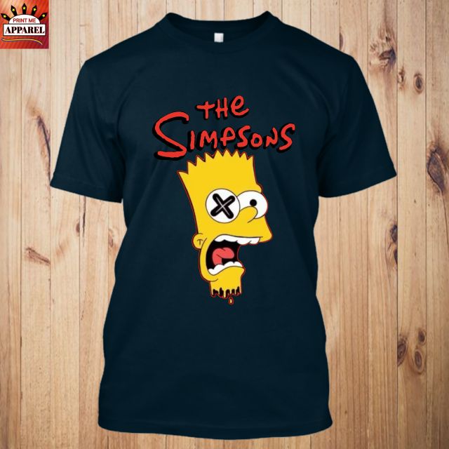 The Simpsons/Bart Tshirt (Black/White) | Shopee Philippines