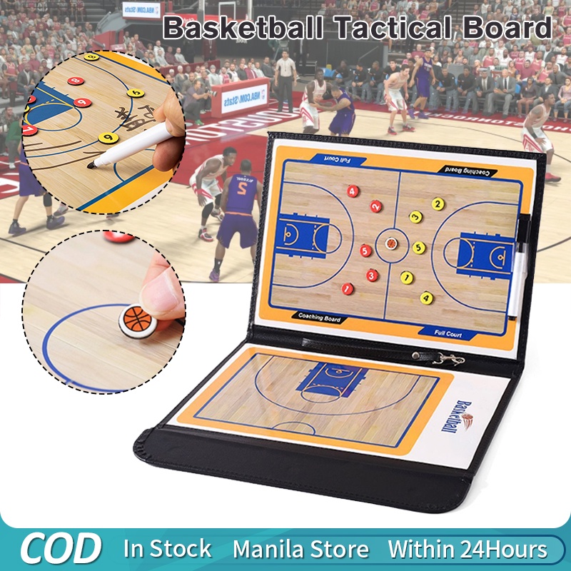 Basketball Coaching Board Foldable Magnetic Basketball Tactical Board ...