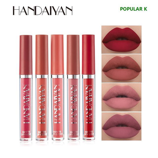 2022p Handaiyan 12 Colors Matte Liquid Lip Tint Waterproof Lipstick Long Lasting Matte Nude Lip 4262