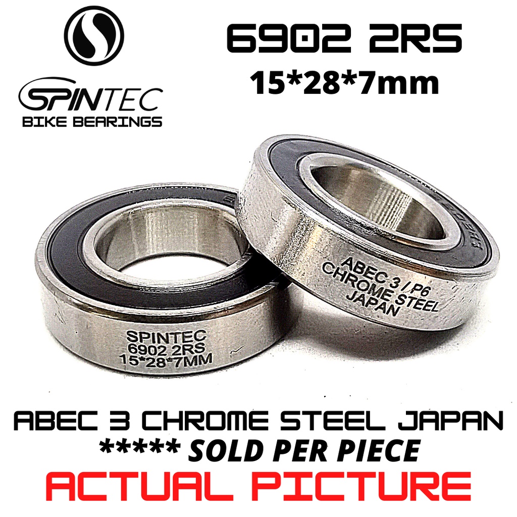 SPINTEC 6902 2RS Japan Chrome Steel Rubber Sealed Bearings for Bike Hubs |  Shopee Philippines