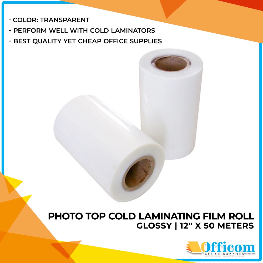 Glossy Photo Top Cold Laminating Film Roll 12" x 50 meters Shopee