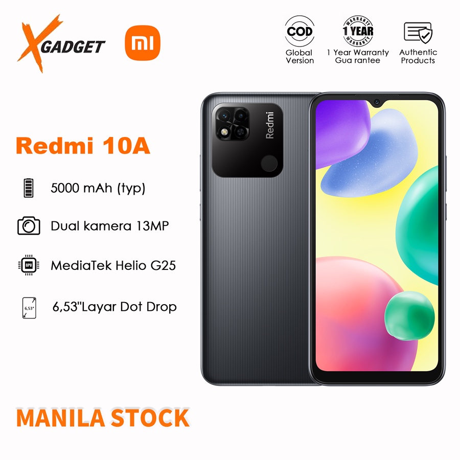 Xiaomi Redmi 10a Smartphone 3 64gb Rom Mediatek Helio G25 Global Version Manila Stock With 0680