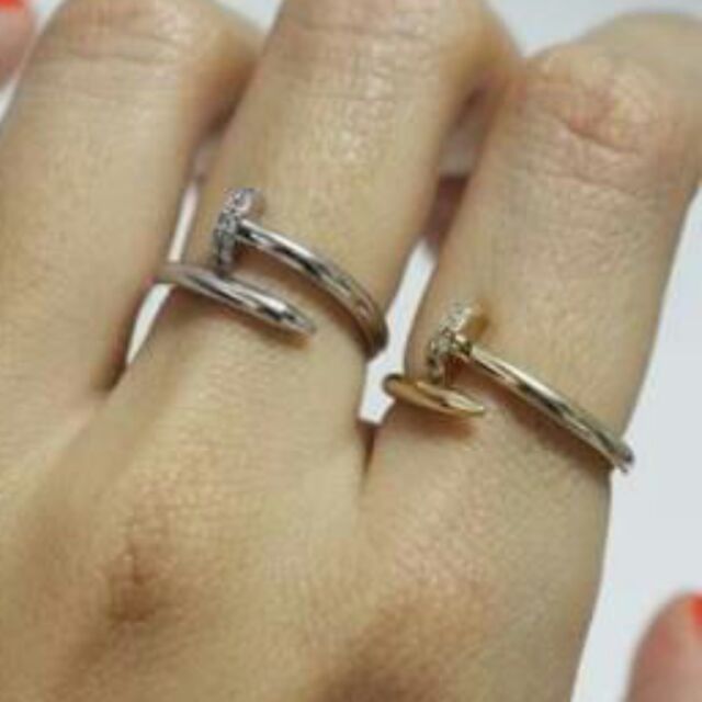 cartier nail ring silver