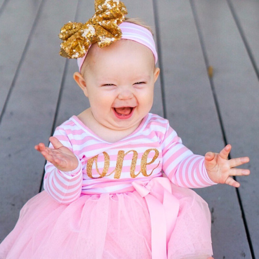 Baby Pink Top Hot Pink Rose with Pettiskirt Set 3-12M