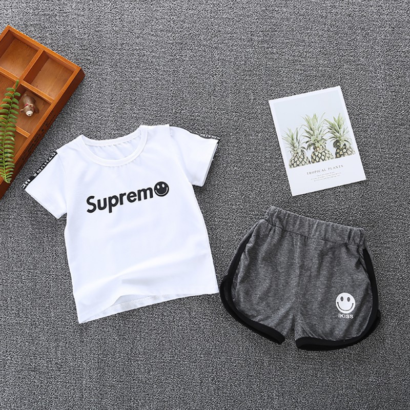 1-6Years,SO-buts Toddler Baby Boys Summer Clothes Cartoon Car Printed Letter Tops T-Shirt+Shorts Outfits Set