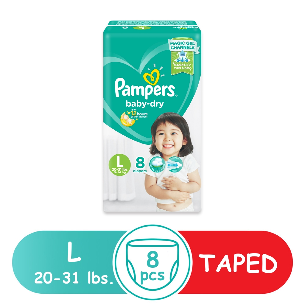pampers baby dry large
