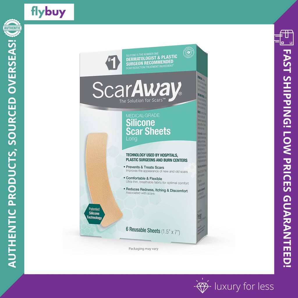 ScarAway Advanced Skincare Long Silicone Scar Sheets for Hypertrophic