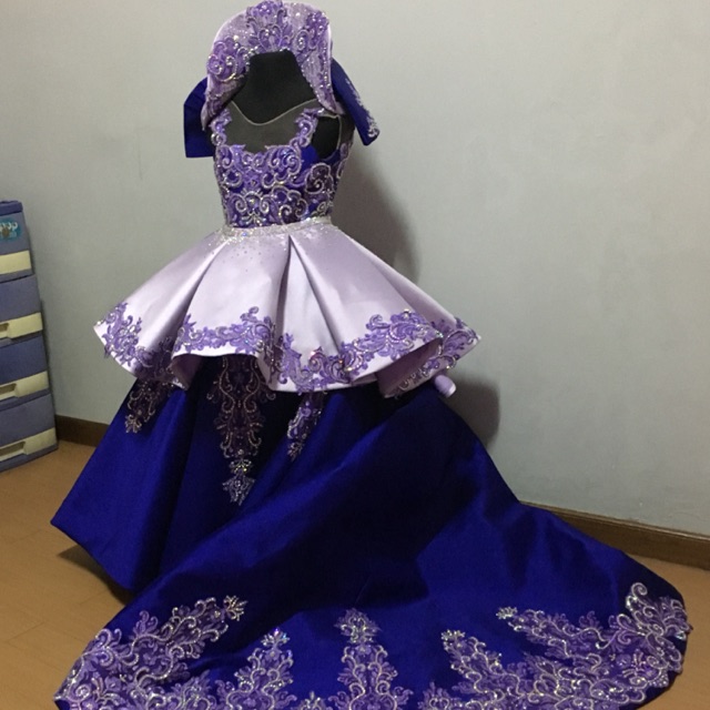 violet gown for debut