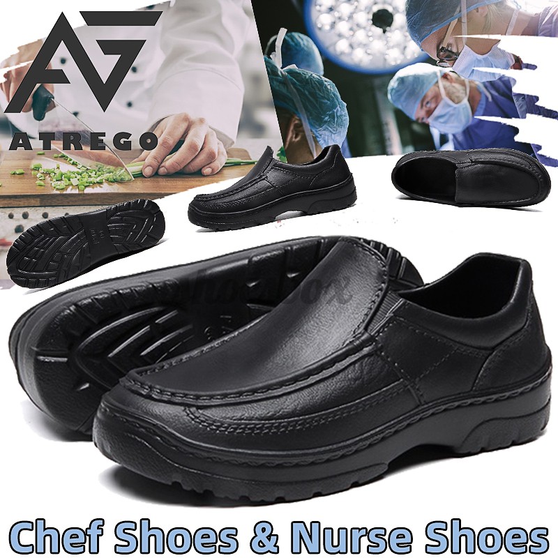 non slip black shoes for work