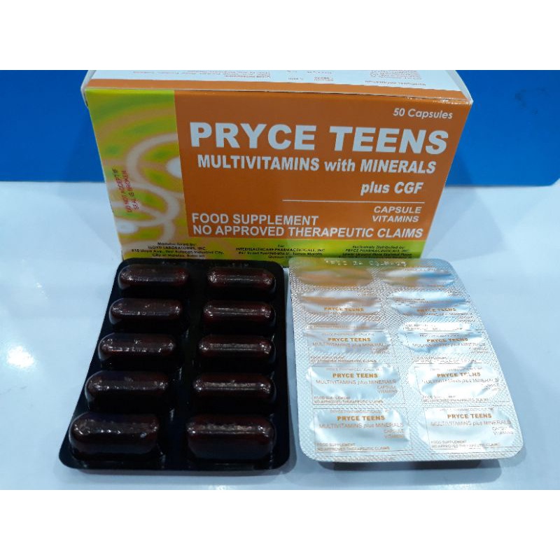 Pryce Teens Capsule(Multivitamins+Minerals with CgF) Shopee Philippines