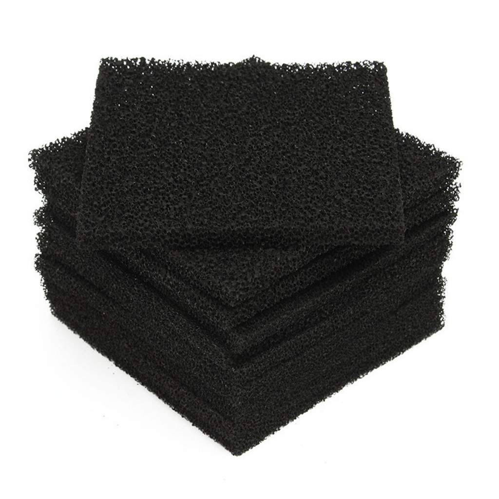 Black Square Activated Carbon Foam Sponge Air Filter Pad Shopee
