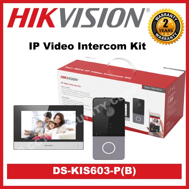 HIKVISION DS-KIS603-P(B) IP Video Intercom Kit | Shopee Philippines