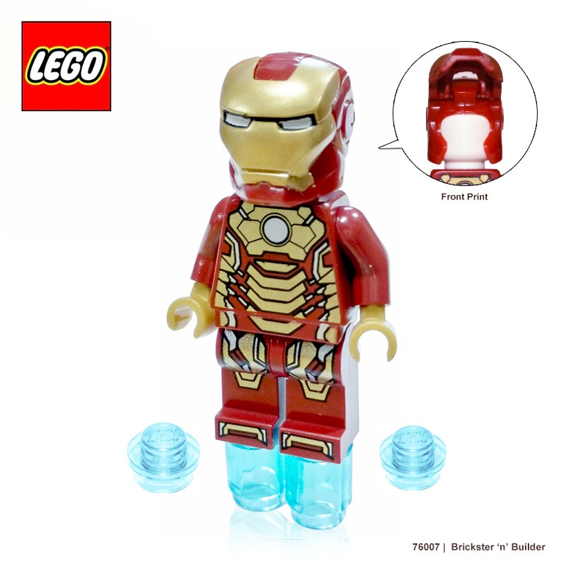 white iron man lego
