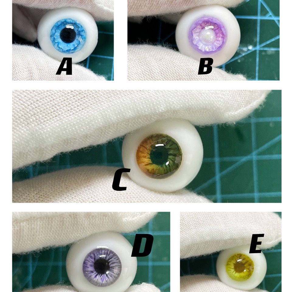 4 Pairs Plastic Round Fake Eyes Clear Eyeballs For Doll DIY Making 10mm Iris 