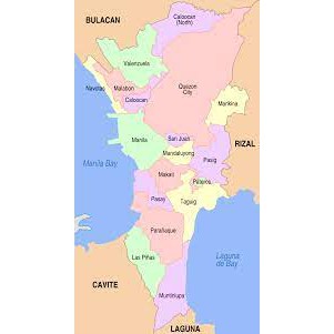 Ncr Map With Symbols Ncr Manila Map National Capital Region Map 16X11 Inches | Shopee Philippines