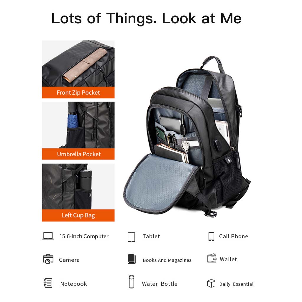 Arctic Hunter  Tough Men Series B00387  water resistant Anti Theft Back Pack - Image 5