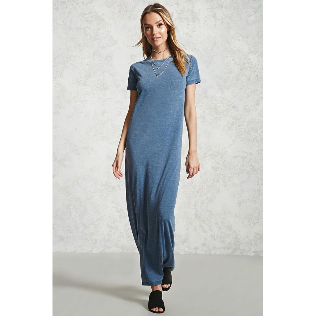 navy t shirt maxi dress