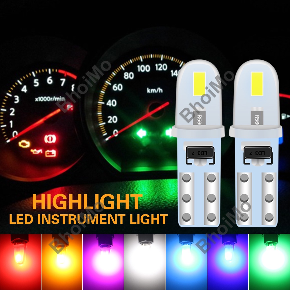 BhoiMo 2021NEW T5 Led Nonpolar dashboard led light car W3W 3014 2SMD 17 73  74 2721 led interior cluster gauge map plate Panel Instrument Meter Neo  Wedge Warning LED auto automobile motor