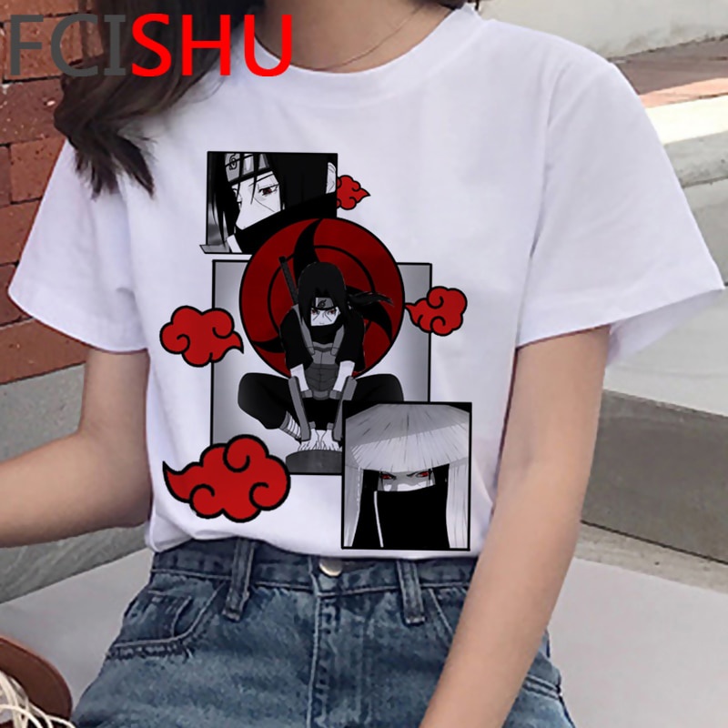 Naruto Sasuke Uchiha Itachi summer top men ulzzang aesthetic streetwear ...