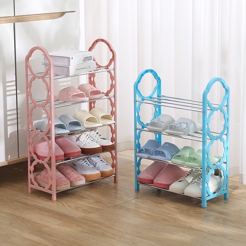 4 layer Simple Multi 5 Layer Shoe Rack Stainless Steel Easy Assemble ...