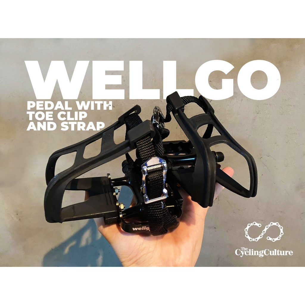 Wellgo Pedal with Toe Clip and Strap 