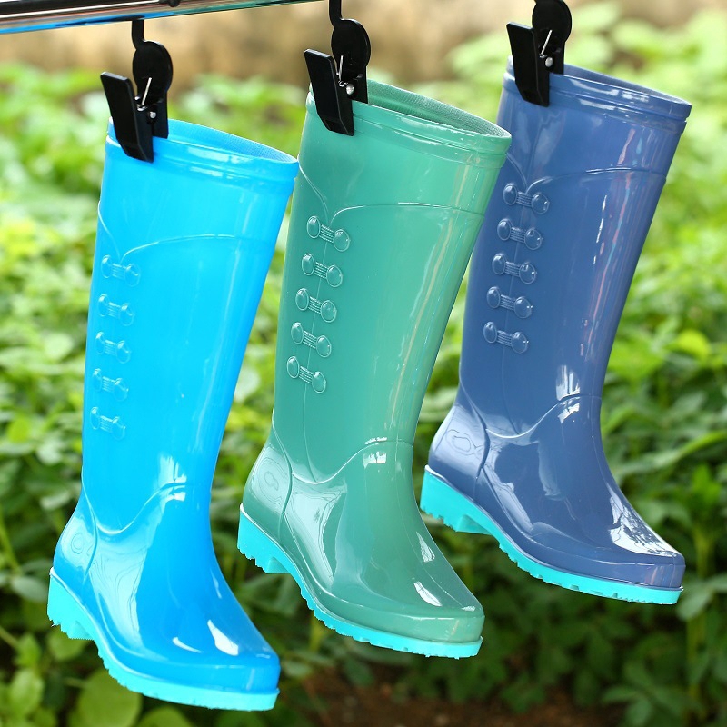 solid color rain boots