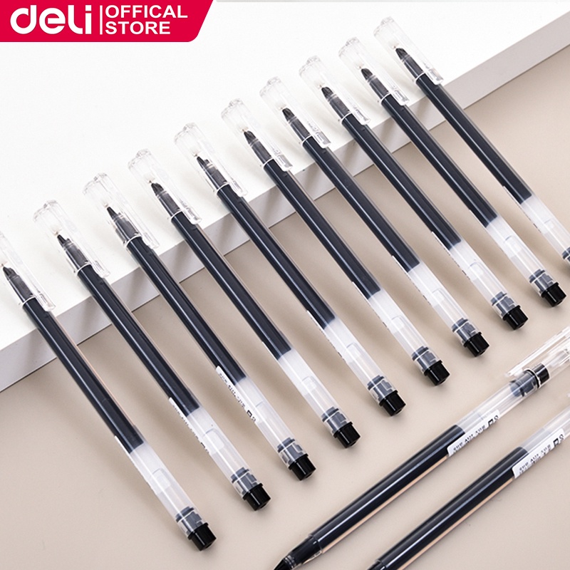 Deli Gel Pen 0.5mm Black Sign Pen Student Stationery School Office ...