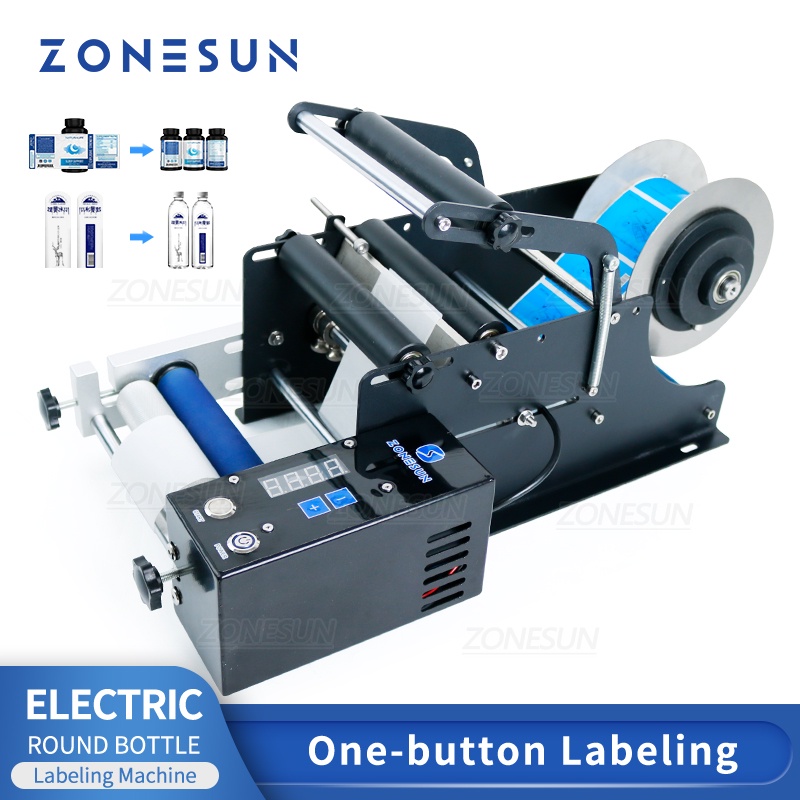 ZONESUN ZS-TB50SM Label Applicator Electric Labeling Machine Round ...