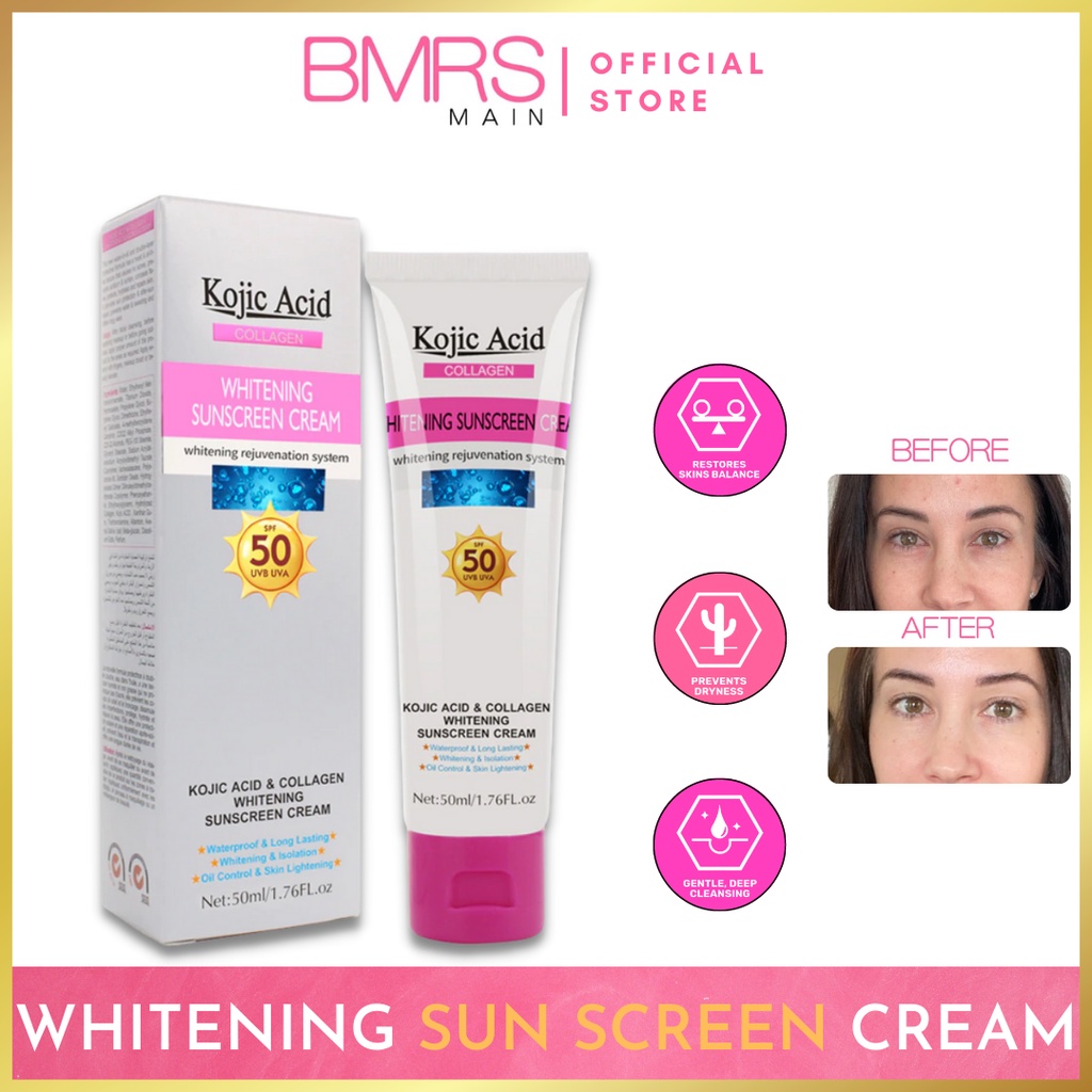 100 Very Effective Original KOJIC ACID COLLAGEN WHITENING SUNSCREEN
