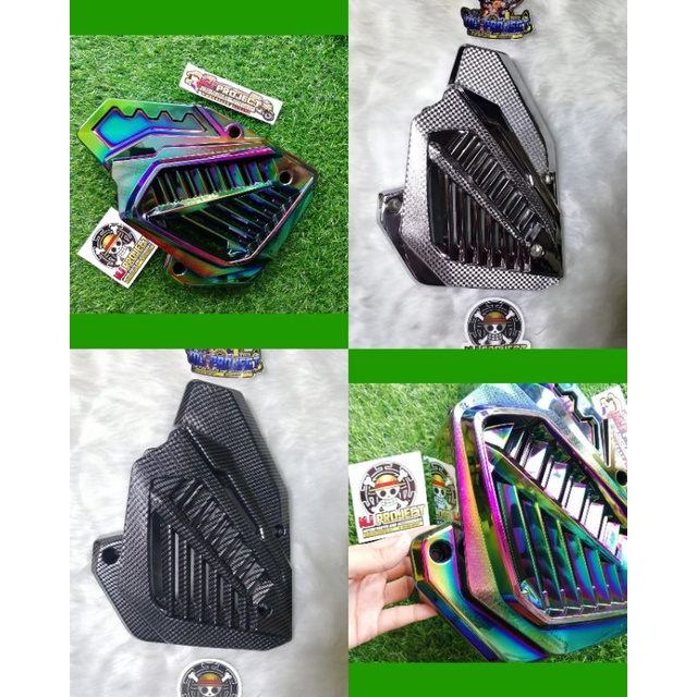Radiator Cover for Honda Click (Titanium, Carbon and Chrome) Shopee