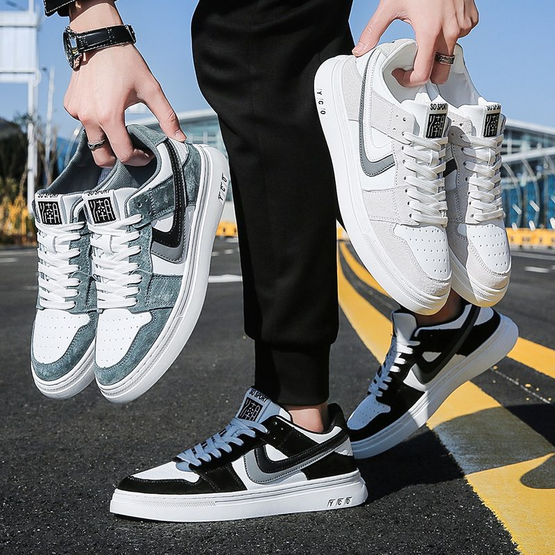 COD Fashion trend casual shoes student rubber shoes for men | Shopee ...