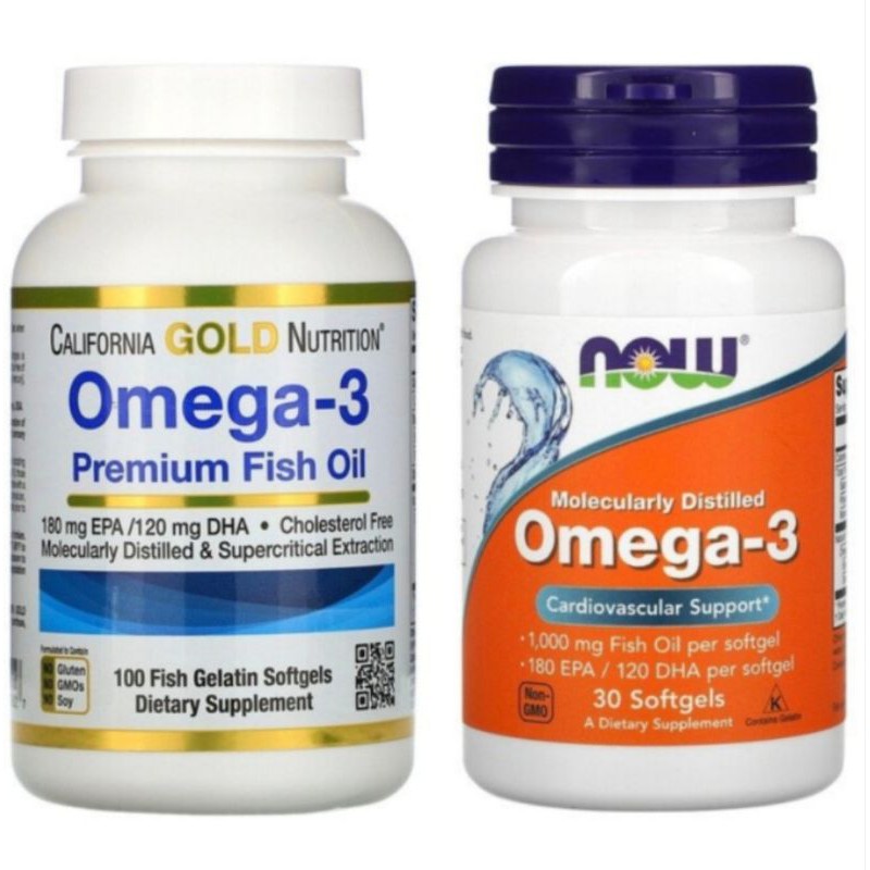 California Gold Omega-3 Premium Fish Oil EPA DHA 100 Sofgels Now Omega ...