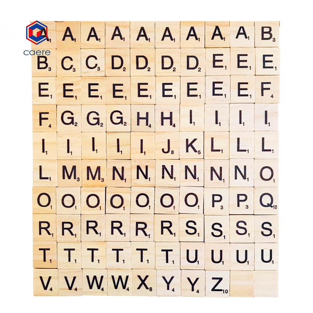 Cod 100pcs Set Diy Wooden Tiles Blocks Alphabets Letters Crafts Educational Kids Toy Shopee Philippines