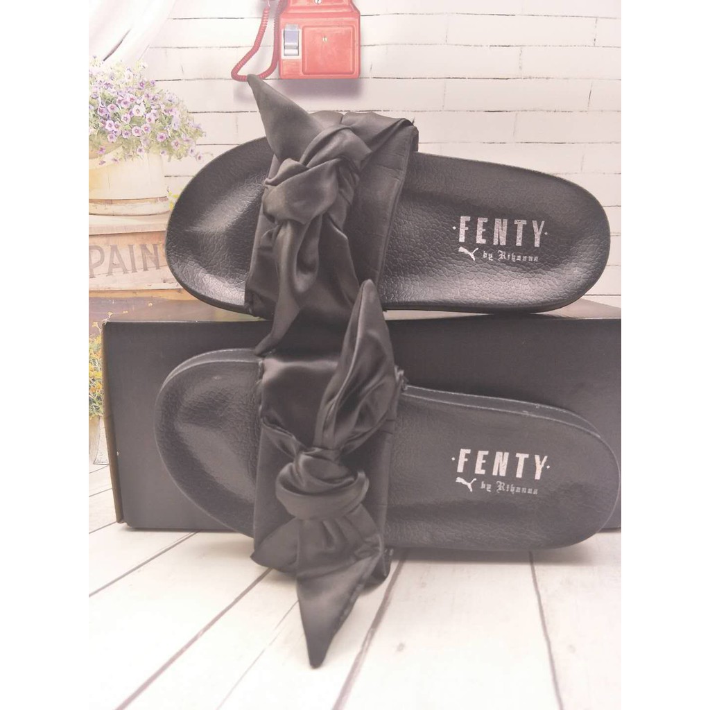 fenty slippers bow