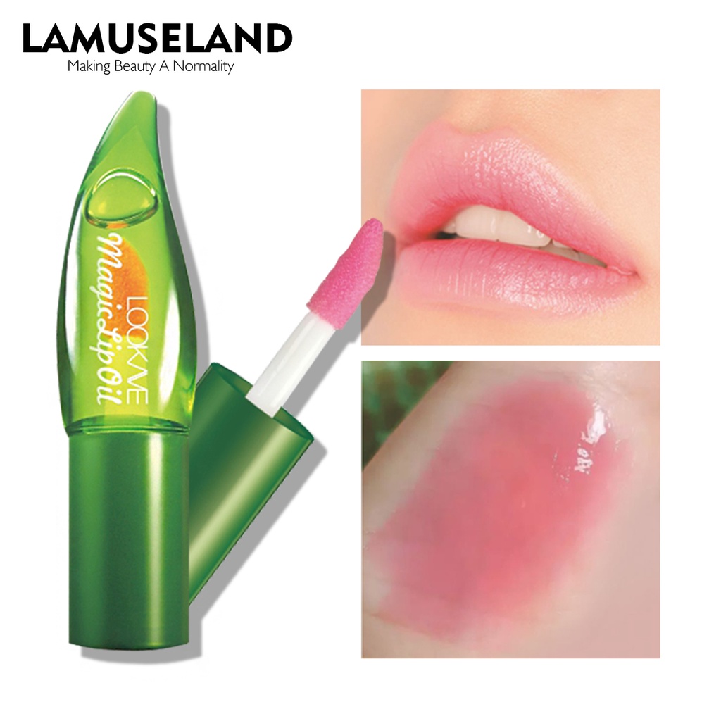 LAMUSELAND Aloe Vera Lip Oil Deep Moisturizing Lip Balm Temperature