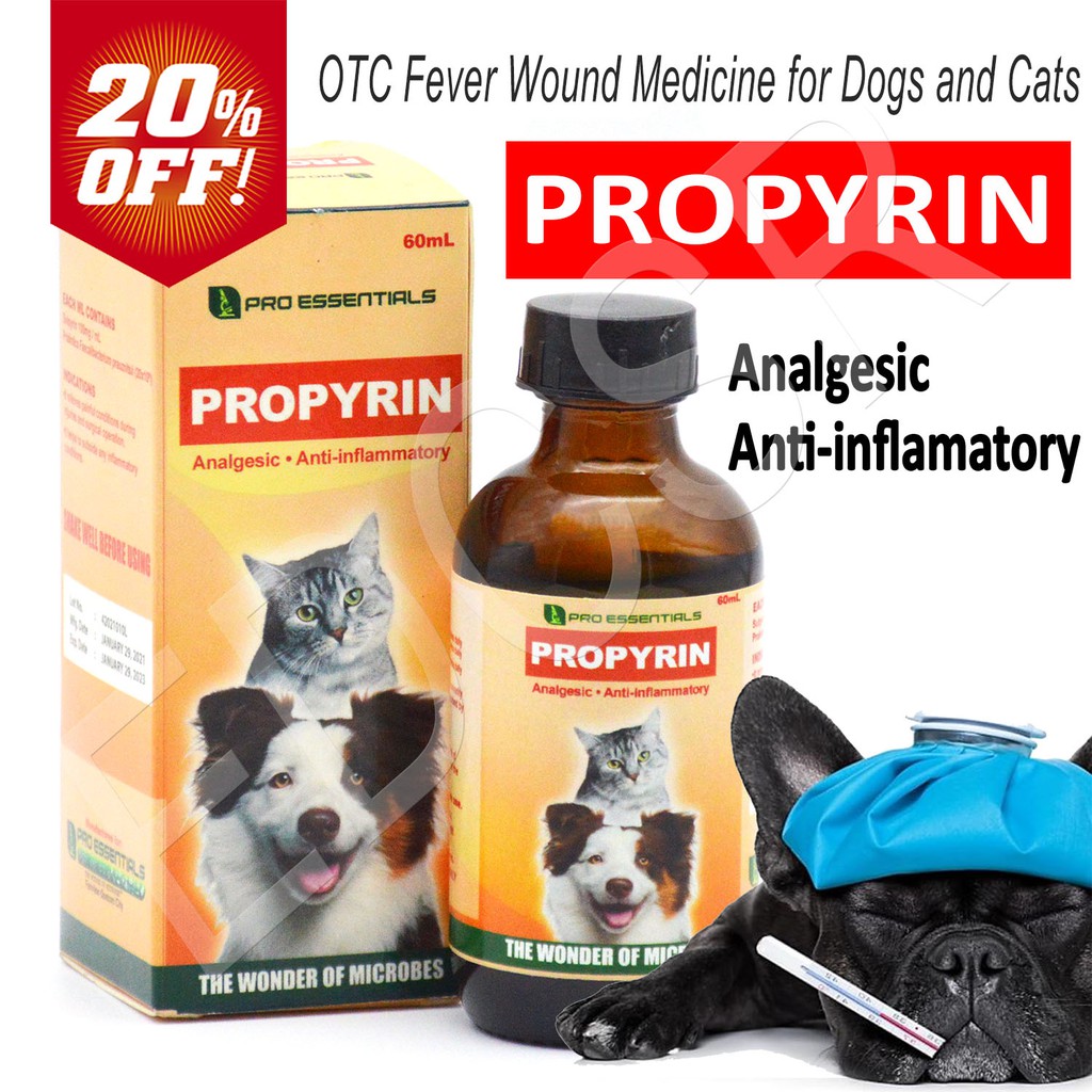 Propyrin Analgesic OTC Fever Wound Medicine for Dogs and Cats 60ml