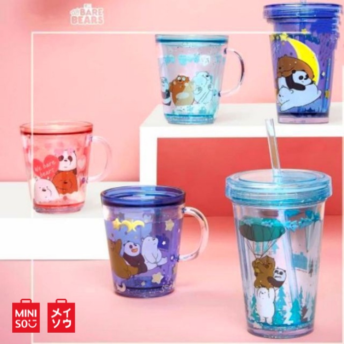 Tumbler for kids Miniso x We Bare Bears Mug Water Bottle 260ml and ...