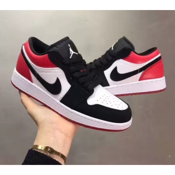 Panda kanal Massakre NK Air JD 1 "Black Toe" red black low cut sneaker shoes for Men and Women |  Shopee Philippines