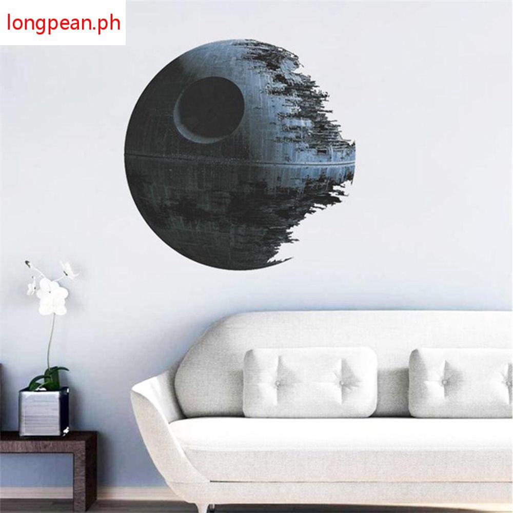 Death Star Artwork Star Wars Home Decor Wall Sticker Wallpaper Wall Decals Shopee Philippines