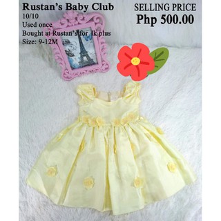 yellow gown for baby girl