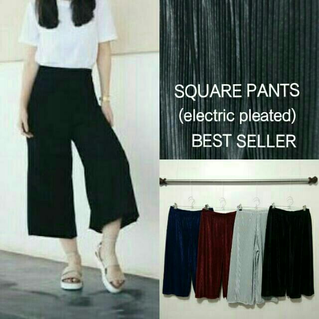 Elegant SQUARE PANTS (electric pleated 