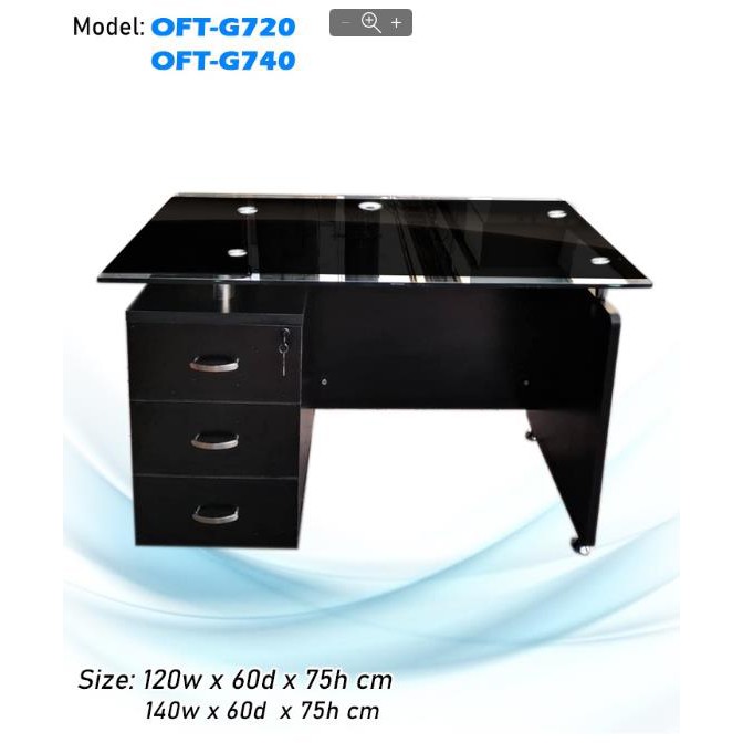 OFFICE TABLE GLASS TOP | Shopee Philippines