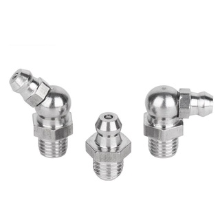 10pcs M6 M8 M10 M12 M14 M16 Metric Male Thread 304 Stainless Steel Straight Elbow Hydraulic Grease Zerk Fitting #2