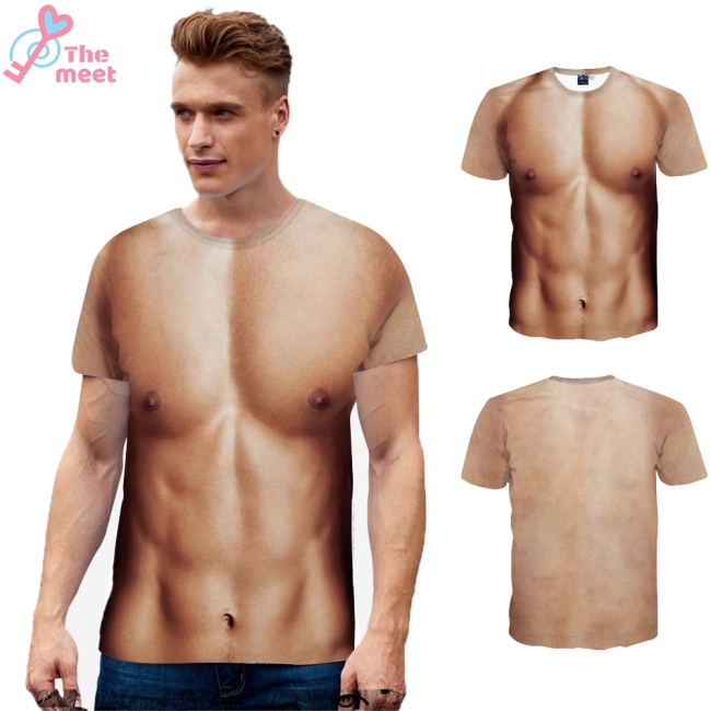 muscle print t shirt