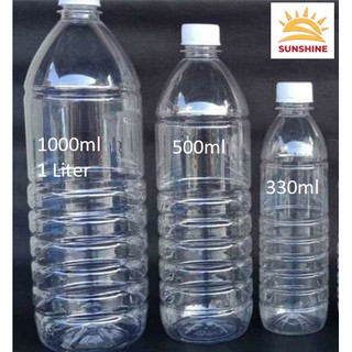 10pcs Drink Bottle PET Mineral Water Buko Plastic Bottle | Shopee ...