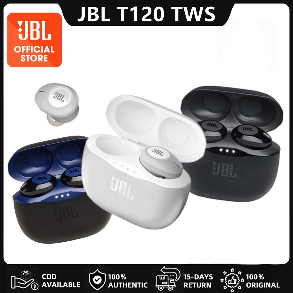 JBL T120 TWS True Wireless InEar Earbuds with Stereo Microphones