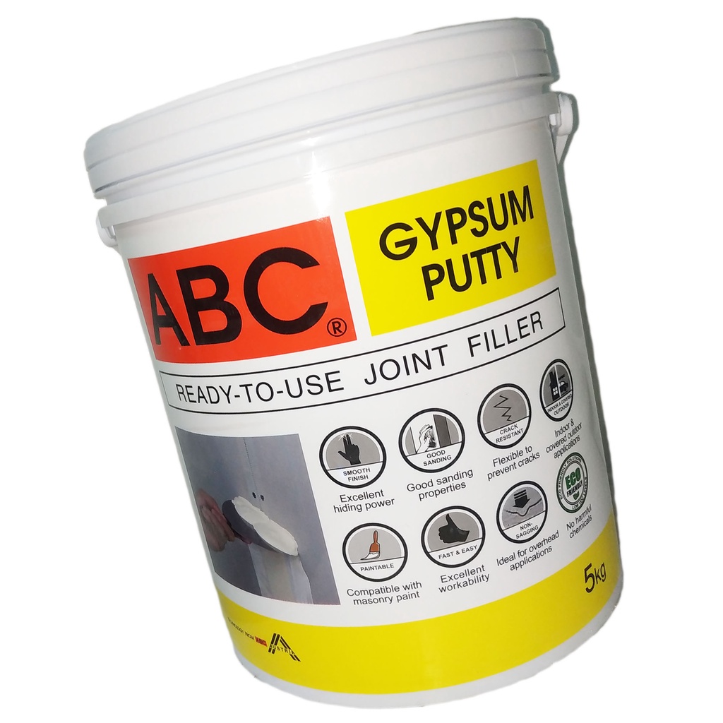 ABC GYPSUM PUTTY 5 KILOS READY TO USE JOINT FILLER | Shopee Philippines