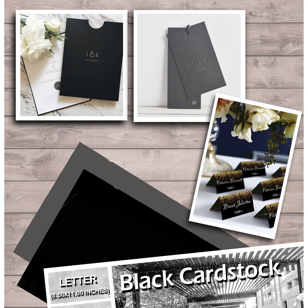 Premium Black Cardstock Matte/Glossy (S/A4) 10s Shopee Philippines
