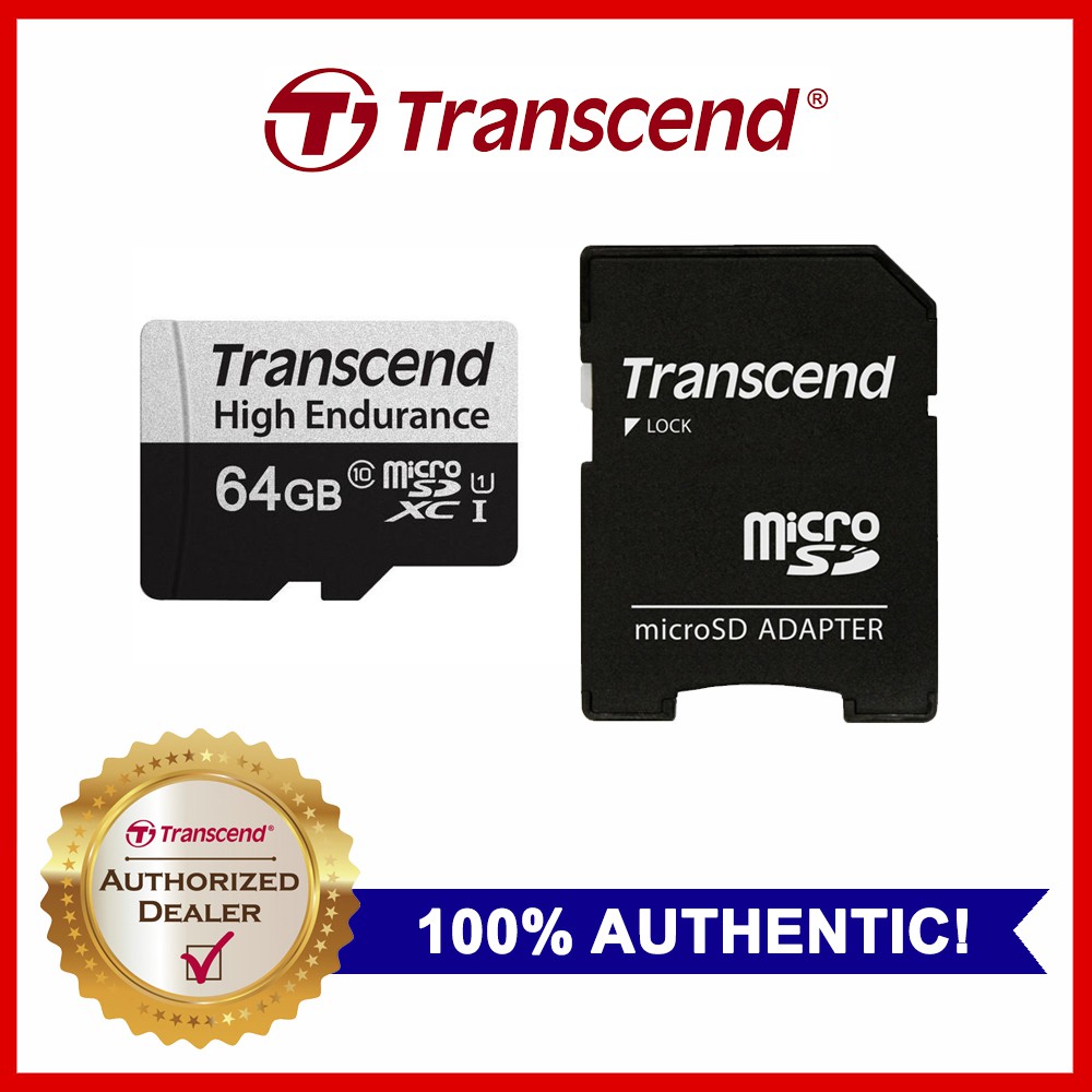 Transcend 350V High Endurance microSD 128GB 64GB Dashcams | Shopee Philippines