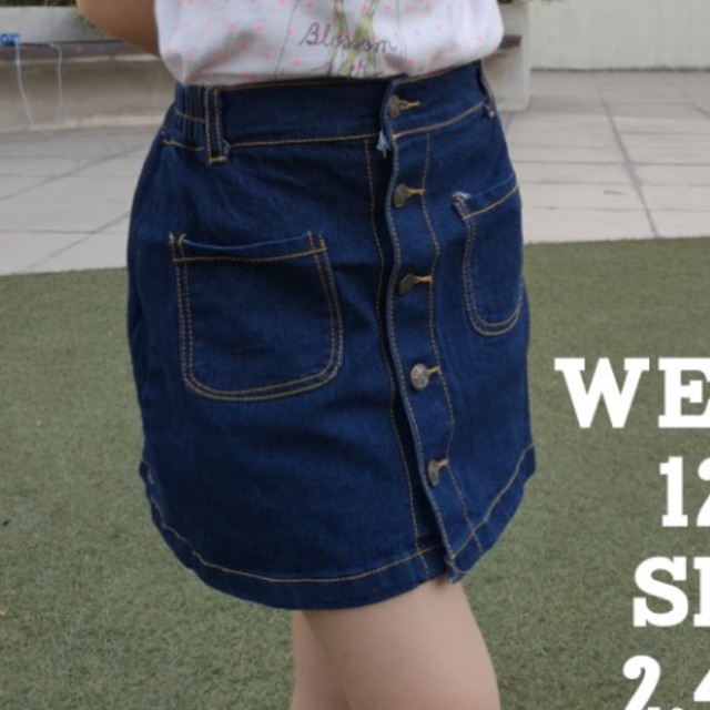 kids blue jean skirt